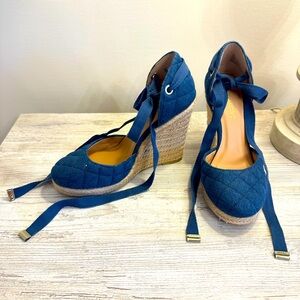 Shoedazzle, size 8, dark blue, espadrilles.